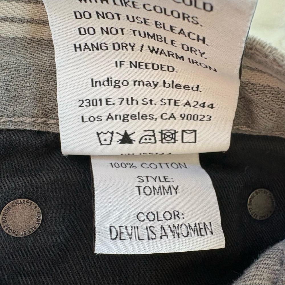 Boyish Tommy Jeans in Devil Is A Woman Gray Striped Cropped Straight, Size 28 - Picture 16 of 16